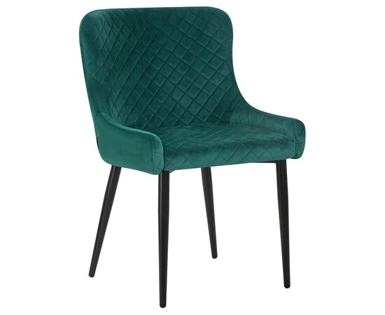 Стул обеденный DOBRIN RICHARD, черные матовые ножки, зелёный велюр (V108-64), Вариант: черные матовые ножки, зелёный велюр (V108-64) | Интернет магазин мебели и декора LifeDekor