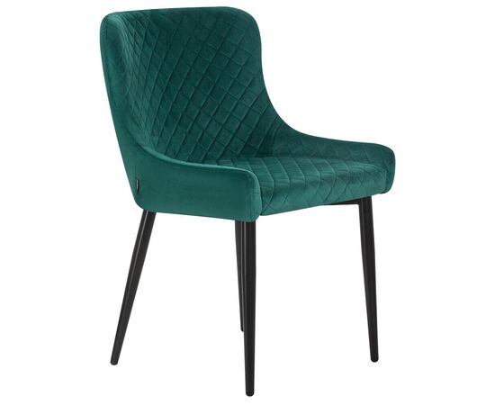 Стул обеденный DOBRIN RICHARD, черные матовые ножки, зелёный велюр (V108-64), Вариант: черные матовые ножки, зелёный велюр (V108-64), изображение 2 | Интернет магазин мебели и декора LifeDekor