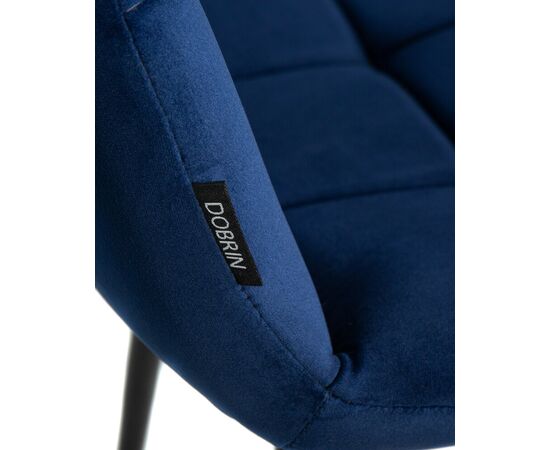 Набор 4 шт Стул обеденный DOBRIN CHILLY, Темно-синий Holland 60, основание черное, Вариант: Темно-синий Holland 60, основание черное, изображение 9 | Интернет магазин мебели и декора LifeDekor