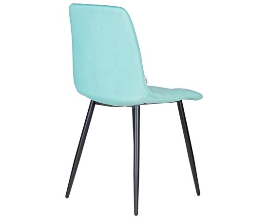 Набор 4 шт Стул обеденный DOBRIN CHILLY, Мятный Holland 50, основание черное, Вариант: Мятный Holland 50, основание черное, изображение 5 | Интернет магазин мебели и декора LifeDekor
