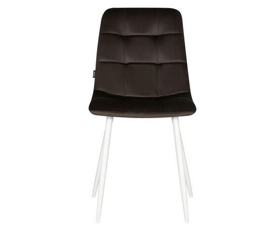 Набор 4 шт Стул обеденный DOBRIN CHILLY, Эспрессо Holland 74, основание белое, Вариант: Эспрессо Holland 74, основание белое, изображение 7 | Интернет магазин мебели и декора LifeDekor