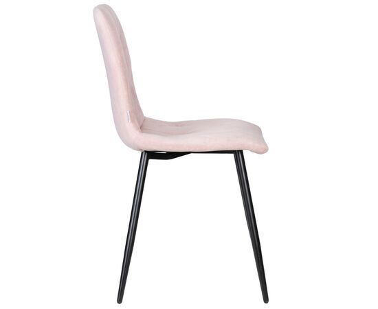 Стул обеденный DOBRIN CHILLY ROMBO, Розовый Simple 03, основание черное, Вариант: Розовый Simple 03, основание черное, изображение 3 | Интернет магазин мебели и декора LifeDekor