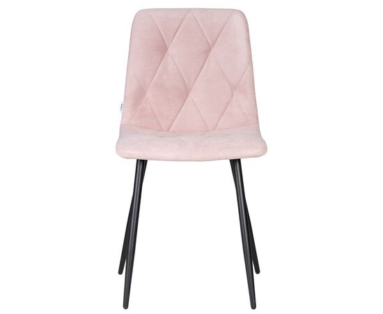 Стул обеденный DOBRIN CHILLY ROMBO, Розовый Simple 03, основание черное, Вариант: Розовый Simple 03, основание черное, изображение 6 | Интернет магазин мебели и декора LifeDekor