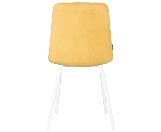 Стул обеденный DOBRIN CHILLY ROMBO, Горчичный Simple 15, основание белый, Вариант: Горчичный Simple 15, основание белый, изображение 5 | Интернет магазин мебели и декора LifeDekor