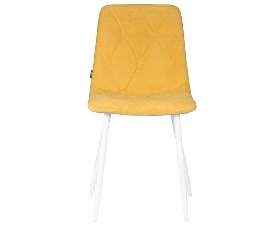 Стул обеденный DOBRIN CHILLY ROMBO, Горчичный Simple 15, основание белый, Вариант: Горчичный Simple 15, основание белый, изображение 6 | Интернет магазин мебели и декора LifeDekor