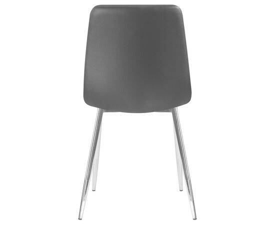 Стул обеденный DOBRIN ALEX, хром ножки, чёрная экокожа (P-01), Вариант: хром ножки, чёрная экокожа (P-01), изображение 5 | Интернет магазин мебели и декора LifeDekor