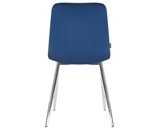 Стул обеденный DOBRIN ALEX, хром ножки, темно-синий велюр (V108-67), Вариант: хром ножки, темно-синий велюр (V108-67), изображение 5 | Интернет магазин мебели и декора LifeDekor