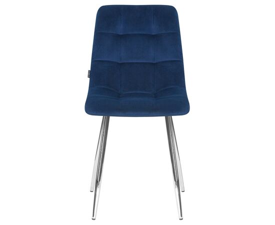 Стул обеденный DOBRIN ALEX, хром ножки, темно-синий велюр (V108-67), Вариант: хром ножки, темно-синий велюр (V108-67), изображение 6 | Интернет магазин мебели и декора LifeDekor