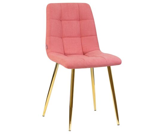 Стул обеденный DOBRIN ALEX, золотые ножки, розовая ткань (UF860-05B), Вариант: золотые ножки, розовая ткань (UF860-05B) | Интернет магазин мебели и декора LifeDekor