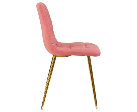 Стул обеденный DOBRIN ALEX, золотые ножки, розовая ткань (UF860-05B), Вариант: золотые ножки, розовая ткань (UF860-05B), изображение 3 | Интернет магазин мебели и декора LifeDekor