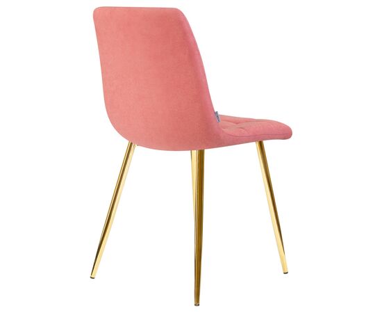 Стул обеденный DOBRIN ALEX, золотые ножки, розовая ткань (UF860-05B), Вариант: золотые ножки, розовая ткань (UF860-05B), изображение 4 | Интернет магазин мебели и декора LifeDekor