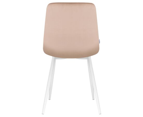 Стул обеденный DOBRIN ALEX, белые ножки, мокко велюр (V108-104),, Вариант: белые ножки, мокко велюр (V108-104),, изображение 5 | Интернет магазин мебели и декора LifeDekor