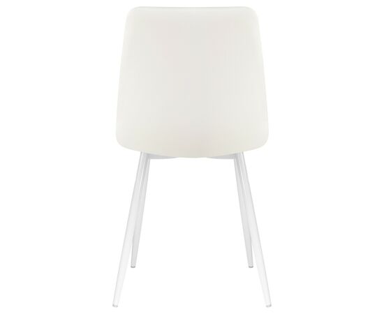Стул обеденный DOBRIN ALEX, белые ножки, белая экокожа (P-02), Вариант: белые ножки, белая экокожа (P-02), изображение 5 | Интернет магазин мебели и декора LifeDekor