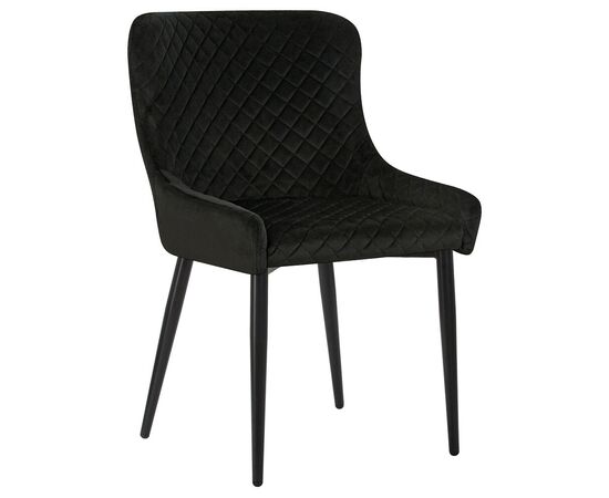 Набор 2 шт Стул обеденный DOBRIN RICHARD, черные матовые ножки, черный велюр (V108-77), Вариант: черные матовые ножки, черный велюр (V108-77), изображение 2 | Интернет магазин мебели и декора LifeDekor
