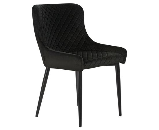 Набор 2 шт Стул обеденный DOBRIN RICHARD, черные матовые ножки, черный велюр (V108-77), Вариант: черные матовые ножки, черный велюр (V108-77), изображение 3 | Интернет магазин мебели и декора LifeDekor