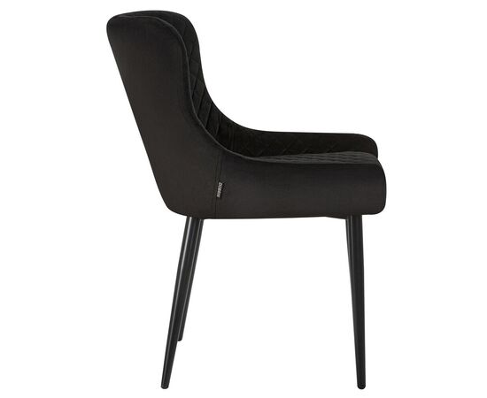 Набор 2 шт Стул обеденный DOBRIN RICHARD, черные матовые ножки, черный велюр (V108-77), Вариант: черные матовые ножки, черный велюр (V108-77), изображение 4 | Интернет магазин мебели и декора LifeDekor