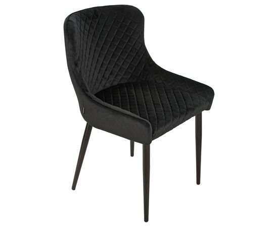 Набор 2 шт Стул обеденный DOBRIN RICHARD, черные матовые ножки, черный велюр (V108-77), Вариант: черные матовые ножки, черный велюр (V108-77), изображение 8 | Интернет магазин мебели и декора LifeDekor