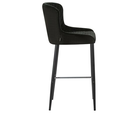 Набор 2 шт Стул барный DOBRIN CHRISTIAN'75, черные ножки, черный велюр (V108-77), Вариант: черные ножки, черный велюр (V108-77), изображение 3 | Интернет магазин мебели и декора LifeDekor