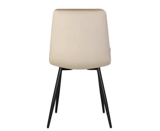 Набор 4 шт Стул обеденный DOBRIN CHILLY, Бежевый Holland 07, основание черное, Вариант: Бежевый Holland 07, основание черное, изображение 7 | Интернет магазин мебели и декора LifeDekor