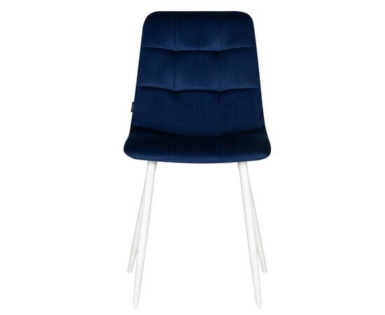 Стул обеденный DOBRIN CHILLY, Темно-синий Holland 60, основание белое, изображение 6 | Интернет магазин мебели и декора LifeDekor