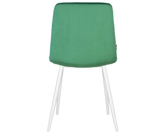 Набор 4 шт Стул обеденный DOBRIN CHILLY, Темно-зеленый Holland 30, основание белое, Вариант: Темно-зеленый Holland 30, основание белое, изображение 6 | Интернет магазин мебели и декора LifeDekor