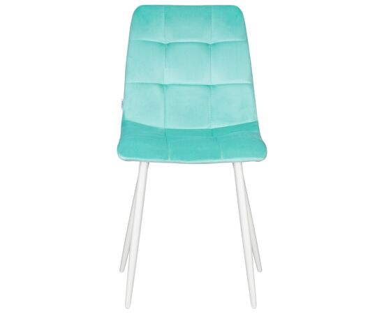 Набор 4 шт Стул обеденный DOBRIN CHILLY, Мятный Holland 50, основание белое, Вариант: Мятный Holland 50, основание белое, изображение 7 | Интернет магазин мебели и декора LifeDekor