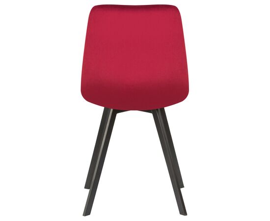 Стул обеденный DOBRIN ALEX SQUARE, черные матовые ножки, бордовый велюр (V108-85), Вариант: черные матовые ножки, бордовый велюр (V108-85), изображение 5 | Интернет магазин мебели и декора LifeDekor