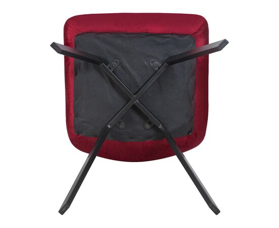 Стул обеденный DOBRIN ALEX SQUARE, черные матовые ножки, бордовый велюр (V108-85), Вариант: черные матовые ножки, бордовый велюр (V108-85), изображение 7 | Интернет магазин мебели и декора LifeDekor