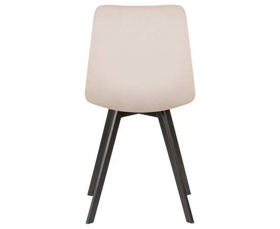 Стул обеденный DOBRIN ALEX SQUARE, черные матовые ножки, кремовый велюр (V108-113), Вариант: черные матовые ножки, кремовый велюр (V108-113), изображение 5 | Интернет магазин мебели и декора LifeDekor