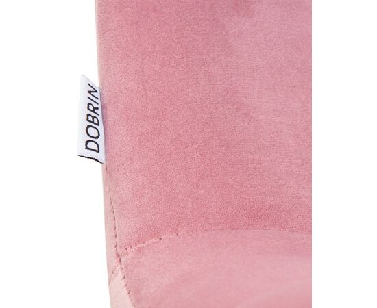 Стул обеденный DOBRIN ALEX SQUARE, белые ножки, розовый велюр (V108-15), Вариант: белые ножки, розовый велюр (V108-15), изображение 9 | Интернет магазин мебели и декора LifeDekor