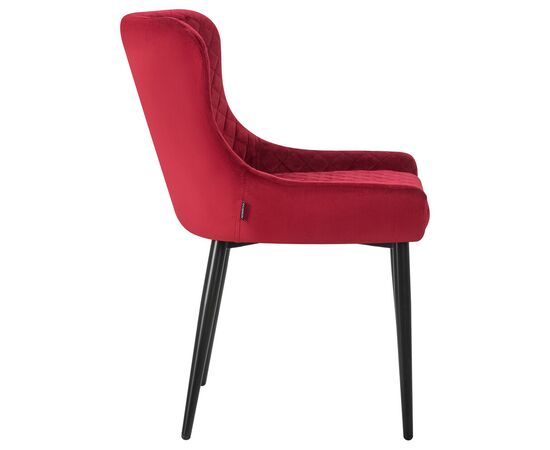 Набор 2 шт Стул обеденный DOBRIN RICHARD, черные матовые ножки, бордовый велюр (V108-85), Вариант: черные матовые ножки, бордовый велюр (V108-85), изображение 4 | Интернет магазин мебели и декора LifeDekor