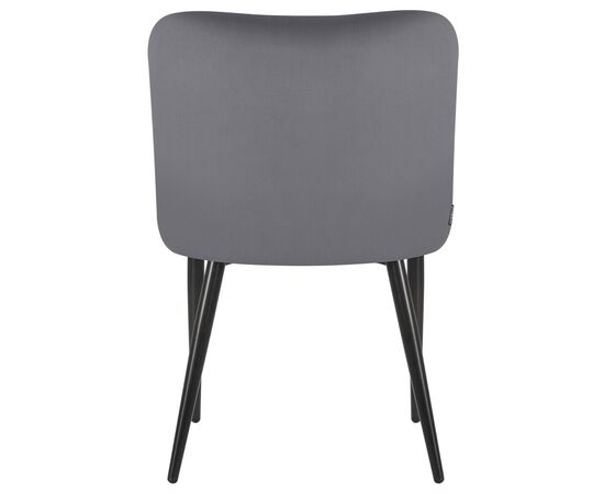 Стул обеденный DOBRIN RICHARD, черные матовые ножки, темно-серый велюр (V108-91), Вариант: черные матовые ножки, темно-серый велюр (V108-91), изображение 5 | Интернет магазин мебели и декора LifeDekor