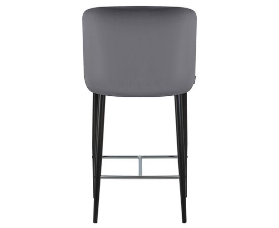 Стул полубарный DOBRIN CHRISTIAN'65, черные ножки, темно-серый велюр (V108-91), Вариант: черные ножки, темно-серый велюр (V108-91), изображение 5 | Интернет магазин мебели и декора LifeDekor