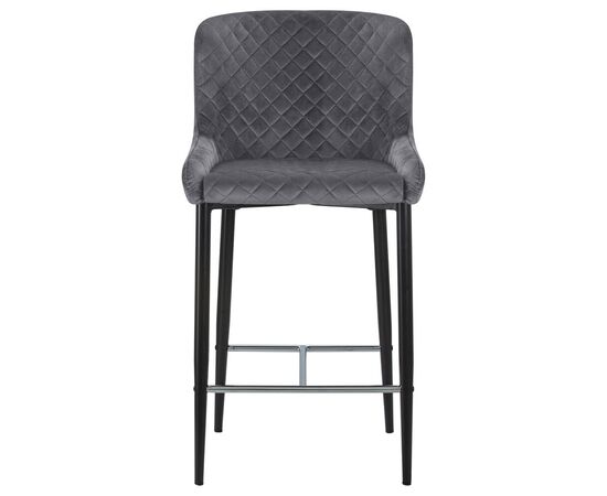 Стул полубарный DOBRIN CHRISTIAN'65, черные ножки, темно-серый велюр (V108-91), Вариант: черные ножки, темно-серый велюр (V108-91), изображение 6 | Интернет магазин мебели и декора LifeDekor