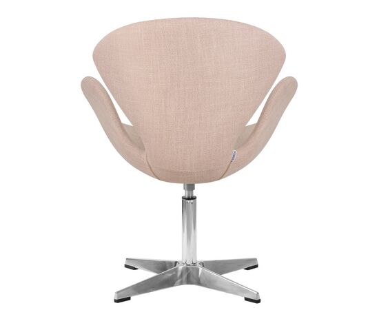 Кресло дизайнерское DOBRIN SWAN, бежевая ткань IF1, алюминиевое основание, Вариант: бежевая ткань IF1, алюминиевое основание, изображение 4 | Интернет магазин мебели и декора LifeDekor