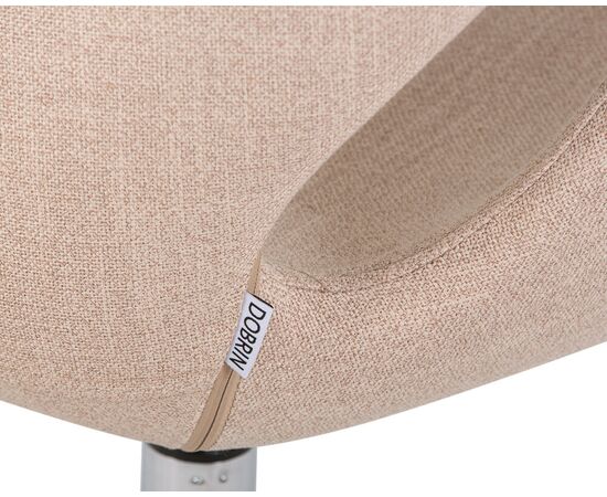 Кресло дизайнерское DOBRIN SWAN, бежевая ткань IF1, алюминиевое основание, Вариант: бежевая ткань IF1, алюминиевое основание, изображение 8 | Интернет магазин мебели и декора LifeDekor