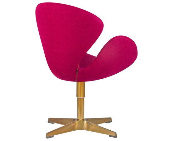 Кресло дизайнерское DOBRIN SWAN, бордо ткань AF5, золотое основание, Вариант: бордо ткань AF5, золотое основание, изображение 4 | Интернет магазин мебели и декора LifeDekor