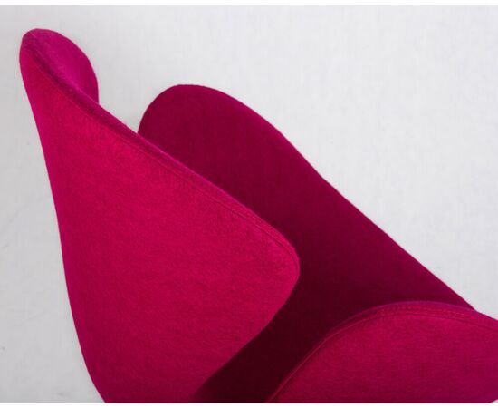 Кресло дизайнерское DOBRIN SWAN, бордо ткань AF5, золотое основание, Вариант: бордо ткань AF5, золотое основание, изображение 7 | Интернет магазин мебели и декора LifeDekor