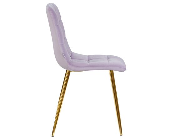 Стул обеденный DOBRIN ALEX, золотые ножки, фиолетовый велюр (V108-49), Вариант: золотые ножки, фиолетовый велюр (V108-49), изображение 3 | Интернет магазин мебели и декора LifeDekor