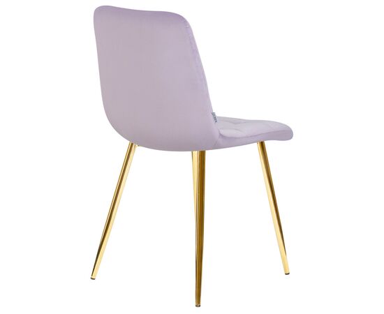 Стул обеденный DOBRIN ALEX, золотые ножки, фиолетовый велюр (V108-49), Вариант: золотые ножки, фиолетовый велюр (V108-49), изображение 4 | Интернет магазин мебели и декора LifeDekor