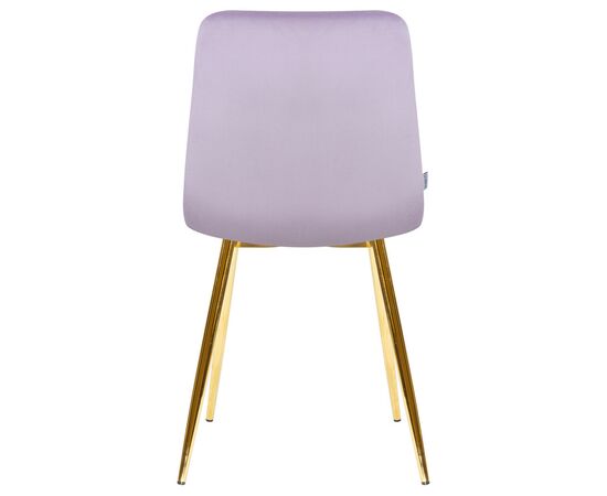 Стул обеденный DOBRIN ALEX, золотые ножки, фиолетовый велюр (V108-49), Вариант: золотые ножки, фиолетовый велюр (V108-49), изображение 5 | Интернет магазин мебели и декора LifeDekor