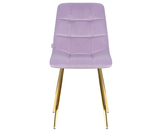 Стул обеденный DOBRIN ALEX, золотые ножки, фиолетовый велюр (V108-49), Вариант: золотые ножки, фиолетовый велюр (V108-49), изображение 6 | Интернет магазин мебели и декора LifeDekor