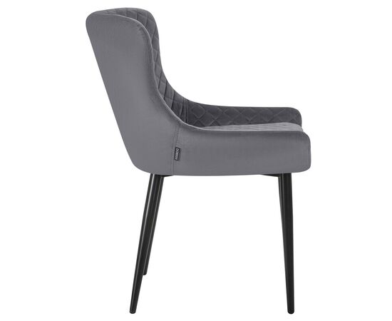 Набор 2 шт Стул обеденный DOBRIN RICHARD, черные матовые ножки, темно-серый велюр (V108-91), Вариант: черные матовые ножки, темно-серый велюр (V108-91), изображение 4 | Интернет магазин мебели и декора LifeDekor