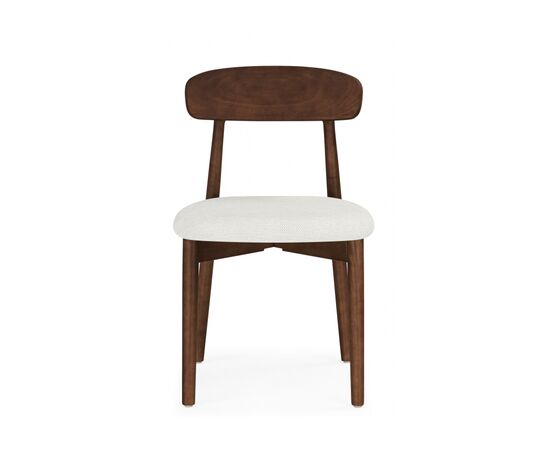 Стул деревянный Okava 1 бежевая рогожка / орех, изображение 2 | Интернет магазин мебели и декора LifeDekor