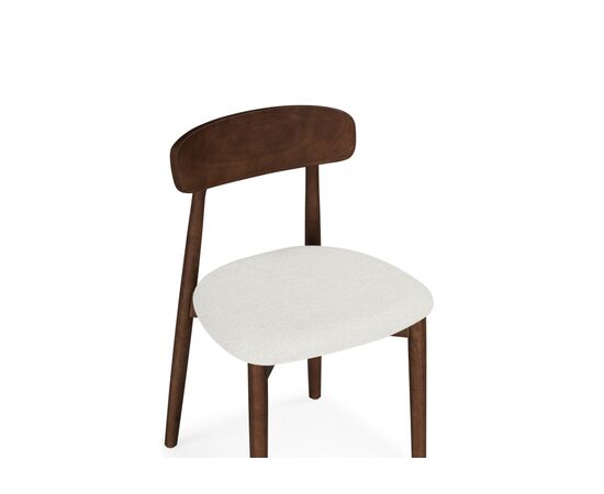 Стул деревянный Okava 1 бежевая рогожка / орех, изображение 5 | Интернет магазин мебели и декора LifeDekor