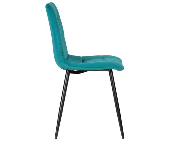 Набор 4 шт Стул обеденный DOBRIN CHILLY, Морской волны Holland 56, основание черное, Вариант: Морской волны Holland 56, основание черное, изображение 4 | Интернет магазин мебели и декора LifeDekor