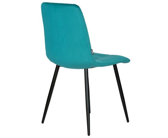 Набор 4 шт Стул обеденный DOBRIN CHILLY, Морской волны Holland 56, основание черное, Вариант: Морской волны Holland 56, основание черное, изображение 5 | Интернет магазин мебели и декора LifeDekor