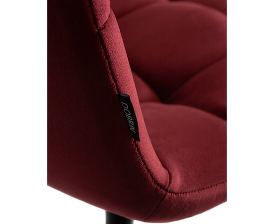 Стул обеденный DOBRIN CHILLY, Бордовый Holland 47, основание черный, изображение 11 | Интернет магазин мебели и декора LifeDekor