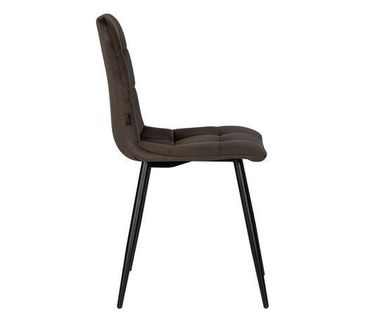 Набор 4 шт Стул обеденный DOBRIN CHILLY, Эспрессо Holland 74, основание черное, Вариант: Эспрессо Holland 74, основание черное, изображение 5 | Интернет магазин мебели и декора LifeDekor