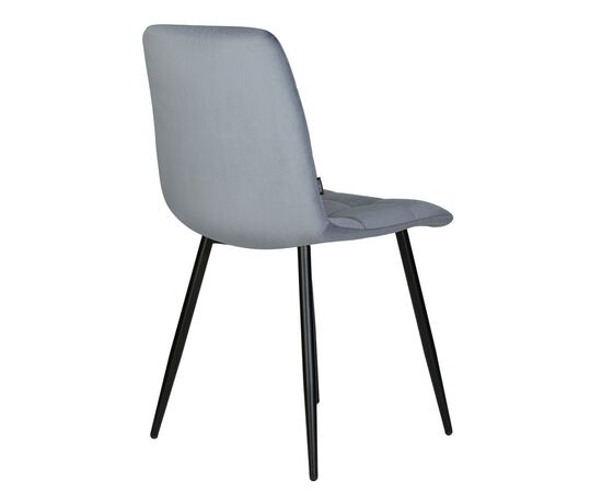 Набор 4 шт Стул обеденный DOBRIN CHILLY, Серо-голубой Holland 14, основание черное, Вариант: Серо-голубой Holland 14, основание черное, изображение 5 | Интернет магазин мебели и декора LifeDekor